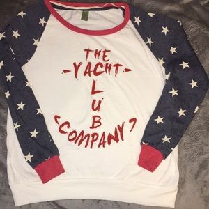 American, red, white and blue, yacht club shirt